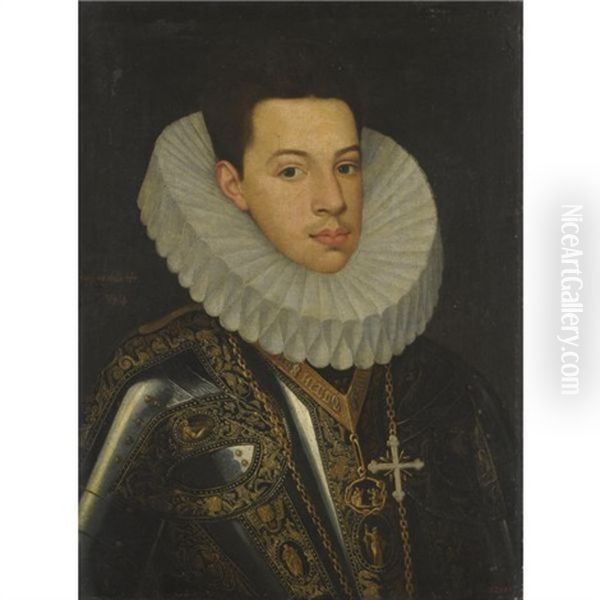 Portrait Of Prince Felipe Emmanuele Of Savoy, Wearing The Badges Of The Orders Of The Annunziata And St. Mauricius And Lazarus - view 1