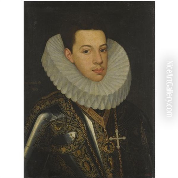Portrait Of Prince Felipe Emmanuele Of Savoy Wearing The Badges Of The Orders Of The Annunziata And St. Mauricius And Lazarus - view 1