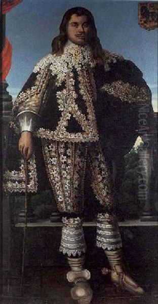Portrait D'homme En Costume Brode - view 1