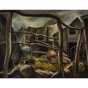 Fisherman"s Row, Indian Harbour, N.s by Lawrence Arthur C. Panton
