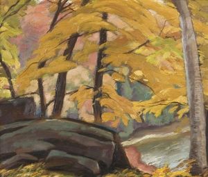 Autumn Indian Harbour Near Halifax Nova Scotia (+ Study, Verso) Autumn Indian Harbour Near Halifax Nova Scotia (+ Study, Verso)