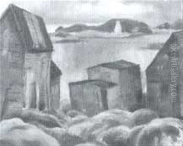 Fish Stores, Indian Harbour, Nova Scotia - view 1
