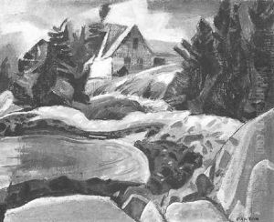 House In Rocky Landscape by Lawrence Arthur C. Panton