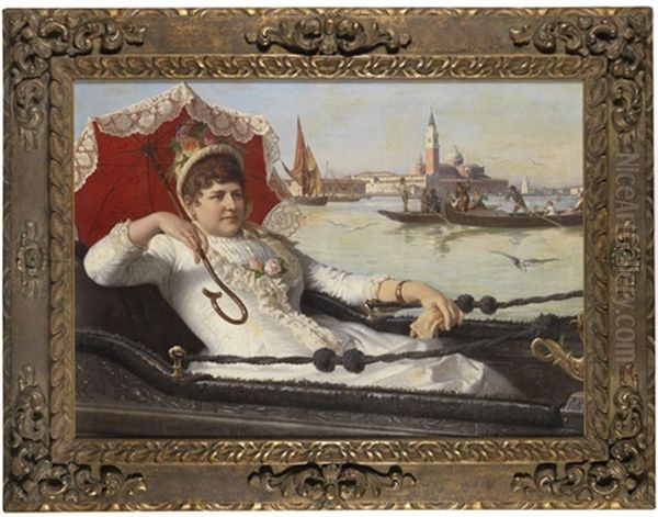 Partie In Der Gondel Vor Venedig - view 1