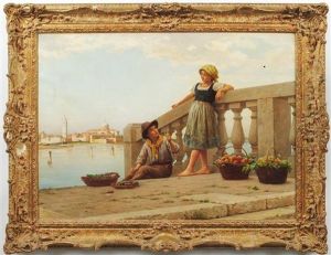 Venetian Fruit Sellers by Antonio Paoletti