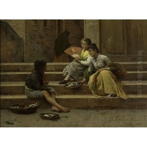 The Fish Sellers, Venezia by Antonio Paoletti