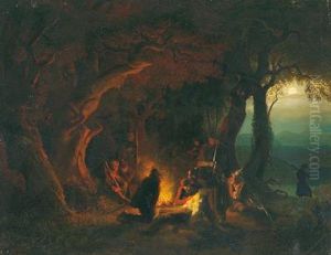 Soldaten Am Lager by Georg Bleibtreu