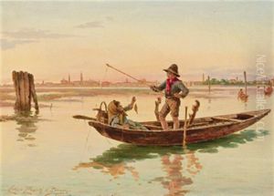 Fischerkinder In Der Lagune Von Venedig Fischerkinder In Der Lagune Von Venedig