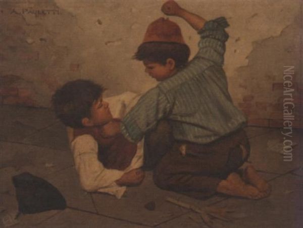 Two Boys Fighting - view 1