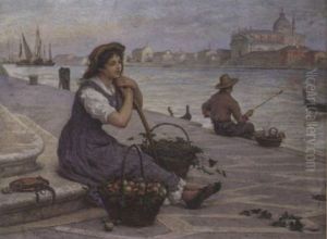 Venetian Fruit Seller by Antonio Paoletti