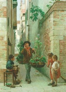 A Flower Seller by Antonio Paoletti