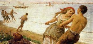 Venezia, Pescatore Sulla Riva by Antonio Paoletti