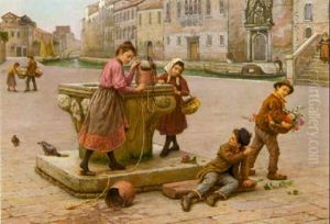 Children At A Well, Venice Children At A Well, Venice