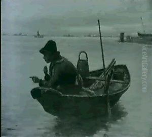 Fishing On The Lagoon, Venice by Antonio Paoletti