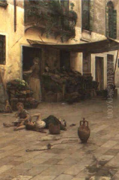 A Vegetable Market, Venice - view 1