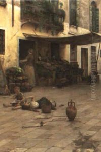 A Vegetable Market, Venice by Sylvius D. Paoletti