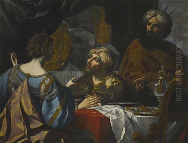 The Intercession Of Esther With King Ahasuerus And Haman - view 1
