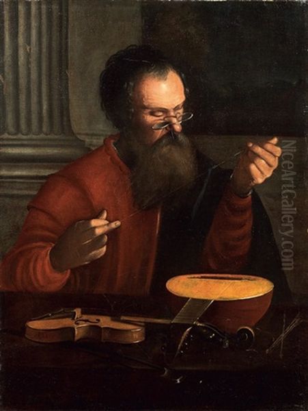 Vecchio Che Accorda Il Liuto - view 1