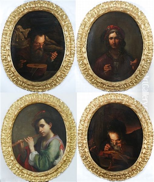 Allegorie Dei Quattro Sensi Con Strumenti Musicali (set Of 4) - view 1