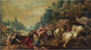 King Ahab Fatally Wounded By An Arrow In The Battle Against Thesyrians by Gerrit Claesz Bleker