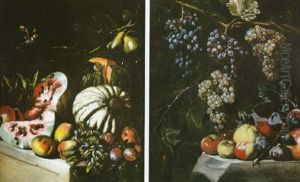 Nature Morte Aux Figues, Pommes Et Raisins by Pietro Paolini