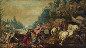 King Ahab Fatally Wounded By An Arrow In The Battle Against The Syrians by Gerrit Claesz Bleker