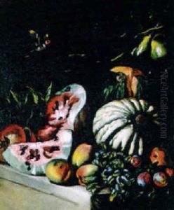 Nature Morte Aux Figues, Pommes Et Raisins by Pietro Paolini