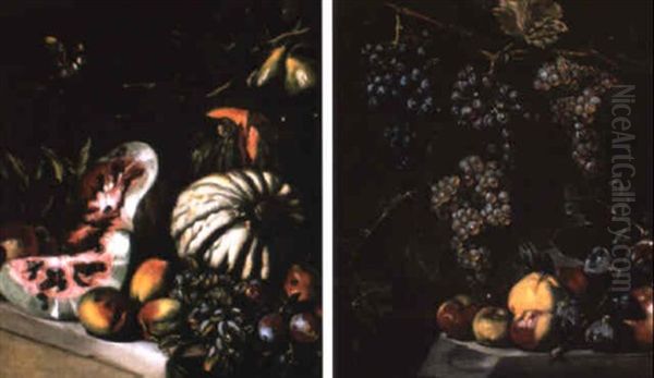 Nature Morte Aux Pasteques Et Raisins - view 1
