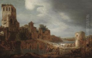 A River Landscape by Gerrit Claesz Bleker