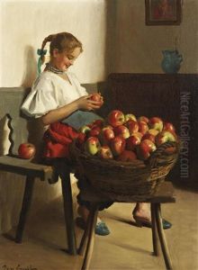 Jeune Fille Aux Pommes by Emil Pap