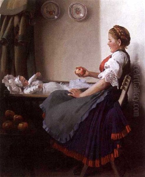 Traditional Family Life Before The Great War: A Hungarian Mother And Child - view 1