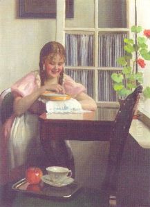 The Young Embroiderer The Young Embroiderer