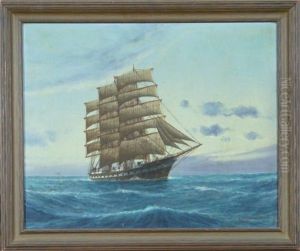 Tall Ship At Sea