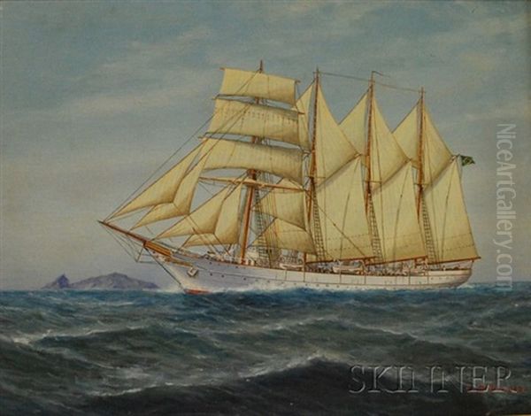 A Brazilian Ship At Sea - view 1