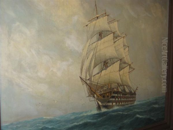 Clipper Ship At Sea - view 1