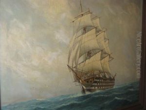 Clipper Ship At Sea by Luca Papaluca