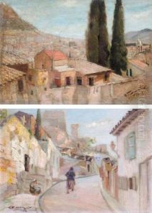View Of Plaka (+ Another Similar; Pair) by Stavros Papapanagiotou