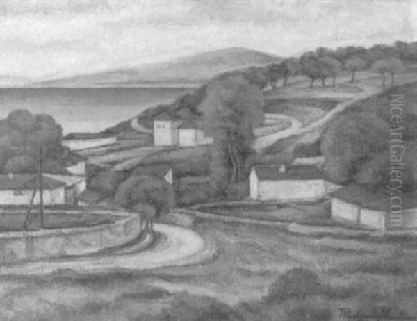 Bewaldete Landschaft Mit Hausern An Der Schwarzmeerkuste - view 1
