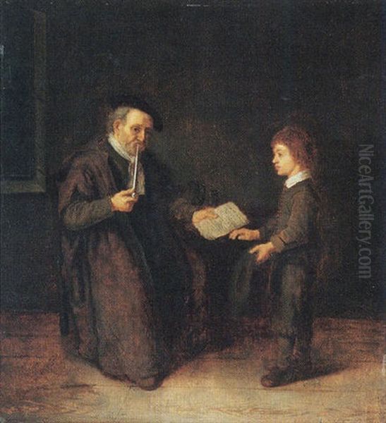 A Schoolmaster With His Pupil - view 1