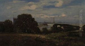Vue De Paris Avec La Tour Eiffel by Constant Pape