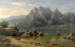 Blick Uber Den Thuner See Mit Der Stockhornkette