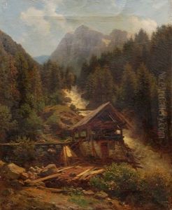 Sagemuhle An Einem Alpenlandischen Sturzbach