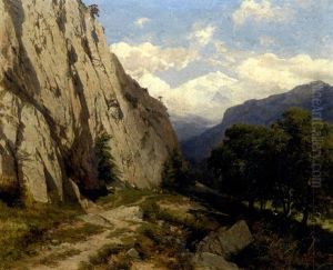 Gebirgslandschaft Mit Schafthirten