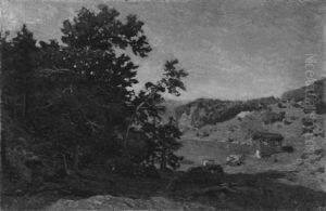 Gebirgslandschaft Mit Einem See