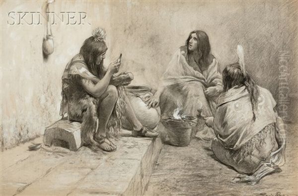 Craftsmen Entertained And Frightened Each Other With Stories - view 1