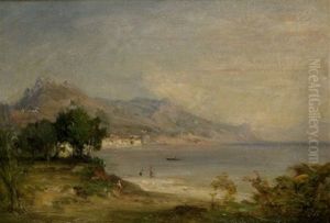 Suditalienische Kustenlandschaft Mit Amalfi by Friedrich Georg William Pape