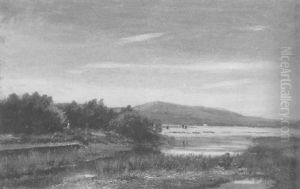 Ein Knabe Schneidet Schilf Bei Einem Teich by Victor de Papelen (Papeleu)