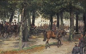 A Military Procession On The Lange Voorhout, The Hague