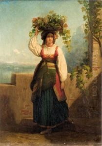 Jeune Italienne by Dominique Louis Ferreol Papety