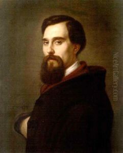 Portrait D'homme by Dominique Louis Ferreol Papety
